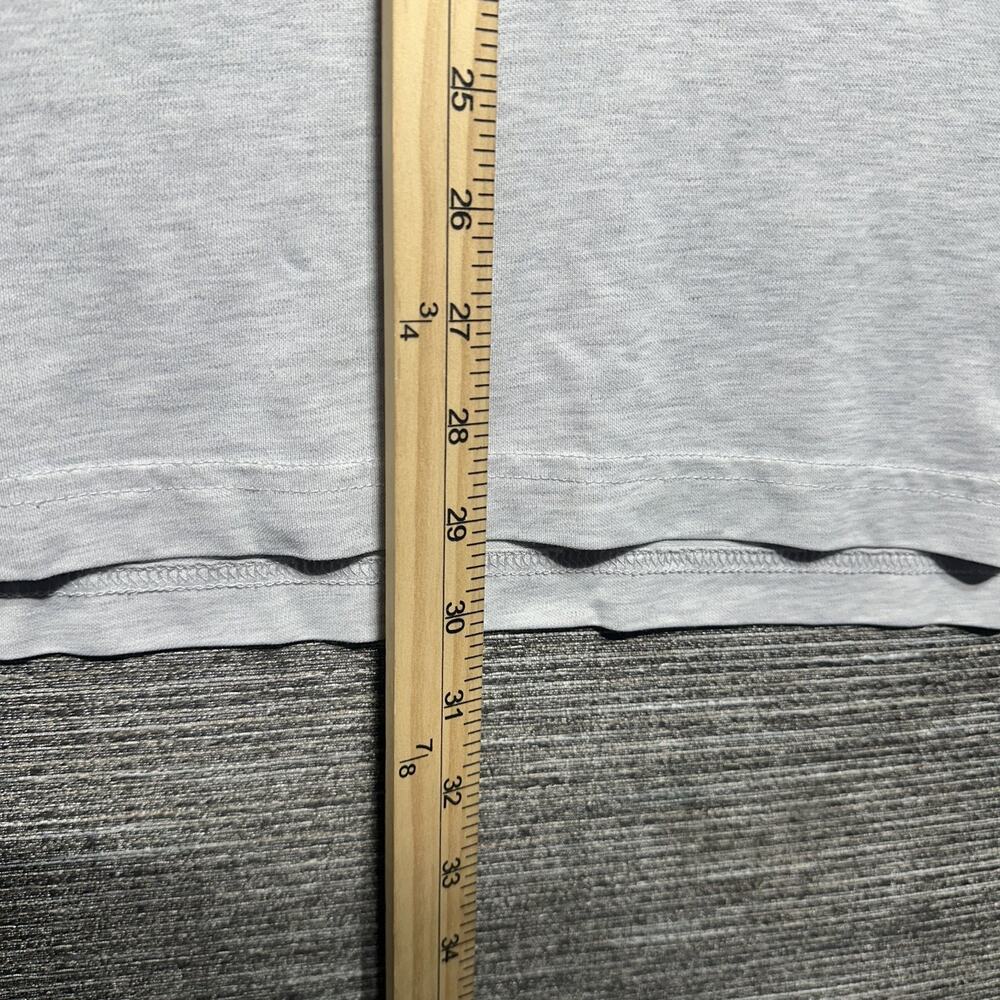 Travis Mathew Polo Shirt Men's Large Gray Striped Short Sleeve Golf - Picture 7 of 12